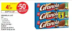 Intermarché Granola lait lu offre