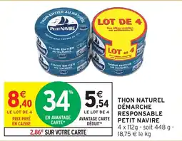Intermarché Thon naturel démarche responsable petit navire offre