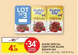 Intermarché Sucre spécial confiture blanc beghin say offre