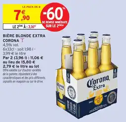 Intermarché Bière blonde extra corona offre