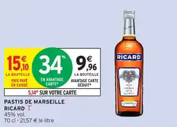 Intermarché Pastis de marseille ricard offre