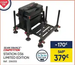 Pacific Pêche TEAM FRANCE® Station d36 limited edition offre