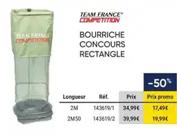 Pacific Pêche TEAM FRANCE Bourriche concours rectangle offre