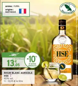 Intermarché Rhum blanc agricole hse offre