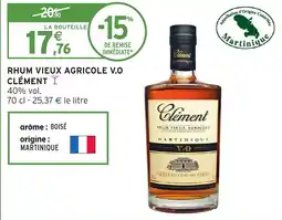 Intermarché Rhum vieux agricole v.o clément offre