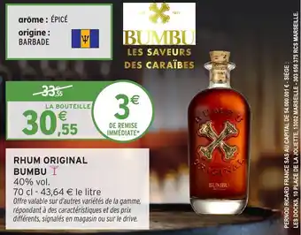 Intermarché Rhum original bumbu offre