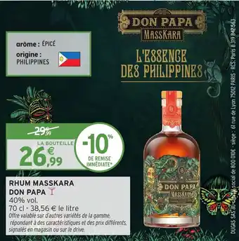 Intermarché Rhum masskara don papa offre