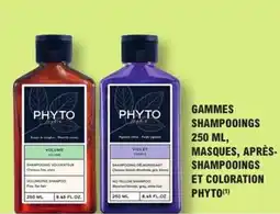 Gammes shampooings masques après shampooings et coloration phyto