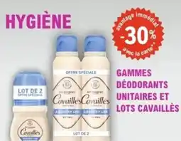Gammes déodorants unitaires et lots cavaillès