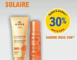 E.Leclerc Parapharmacie Gamme nuxe sun offre