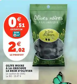 Utile Olive noire à la grecque le brin d'olivier offre