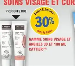 E.Leclerc Parapharmacie Gamme soins visage et argiles cattier offre