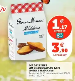 Utile BONNE MAMAN Madeleines au chocolat au lait offre