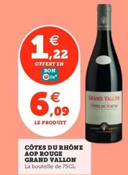 Utile GRAND VALLON Côtes du rhône aop rouge offre