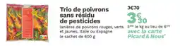 Picard Trio de poivrons sans résidu de pesticides offre