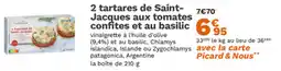 Picard 2 tartares de saint jacques aux tomates confites et au basilic offre