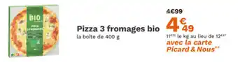 Picard Pizza 3 fromages bio offre