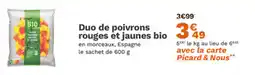 Picard Duo de poivrons rouges et jaunes bio offre