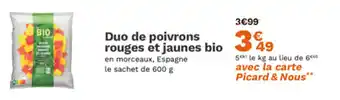 Picard Duo de poivrons rouges et jaunes bio offre