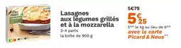 Picard Lasagnes aux légumes grillés et à la mozzarella offre