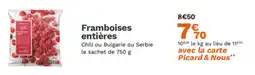 Picard Framboises entières offre
