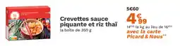 Picard Crevettes sauce piquante et riz thaï offre