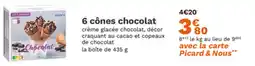Picard 6 cônes chocolat offre