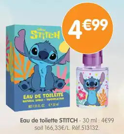 b&m Eau de toilette stitch offre