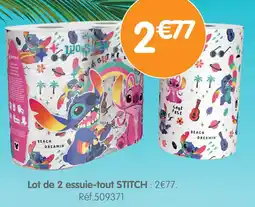 b&m Lot de 2 essuie-tout stitch offre