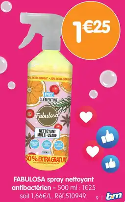 b&m Fabulosa spray nettoyant antibactérien offre