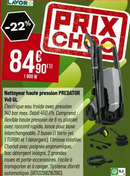 Tridôme PREDATOR Nettoyeur haute pression 140 GL offre