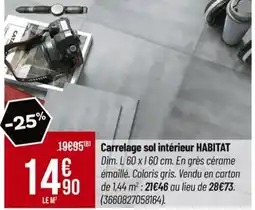 Tridôme Carrelage sol intérieur habitat offre