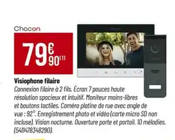Tridôme CHACON Visiophone filaire offre