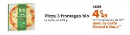 Picard picard Pizza 3 fromages bio offre