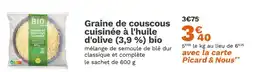 Picard Le Bio par Picard Graine de couscous cuisinée à l'huile d'olive (3,9 %) bio offre