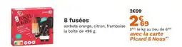 Picard Picard 8 fusées glacées aux fruits offre