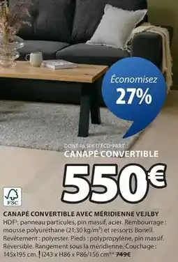 JYSK Canapé convertible avec mérdienne vejlby offre