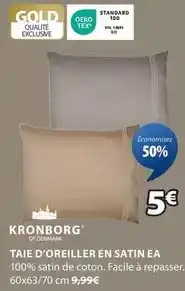 JYSK Tex - taie d'oreiller en satin ea offre