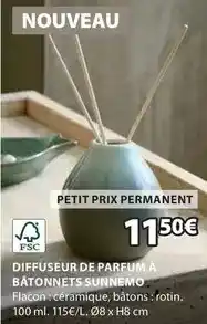 JYSK Diffuseur de parfum a batonnets offre