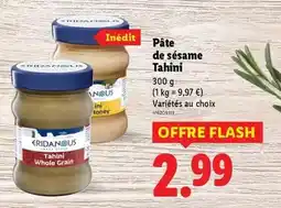 Lidl Eridanous - pâte de sésame tahini offre