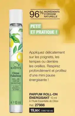 Stanhome Kiotis - parfum énergisant offre