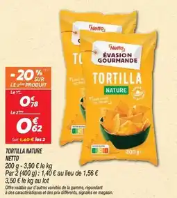 Netto Netto - tortilla nature offre
