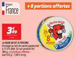 Netto La vache qui rit - fromage au lait de vache pasteurisé à 17.5% mat. gr sur produit fini offre