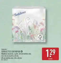 ALDI Serviettes en papier offre