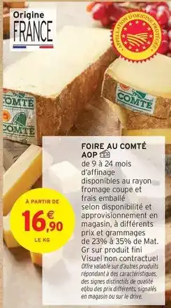 Intermarché Fini - foire au comte aop offre