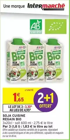 Intermarché Signal - soja cuisine bio offre
