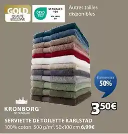 JYSK Tex - serviette de toilette karlstad offre