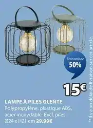 JYSK Lampe a piles offre