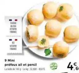 Thiriet Persil - 9 mini prefous ail et offre