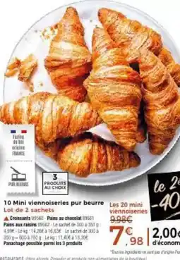 Thiriet 10 mini viennoiseries pur beurre viennoiseries offre